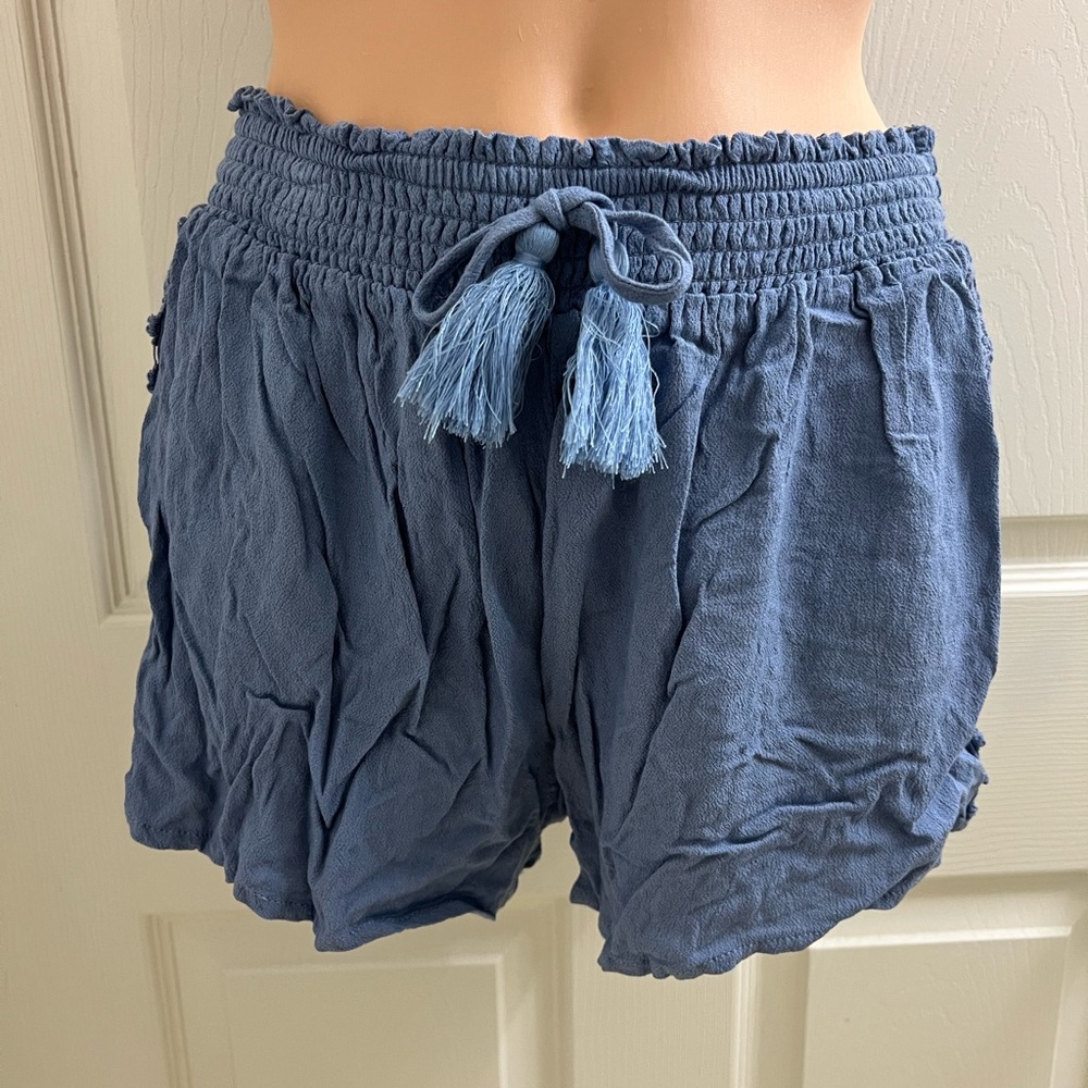 Ron Jon's Blue Shorts with Crochet Sides